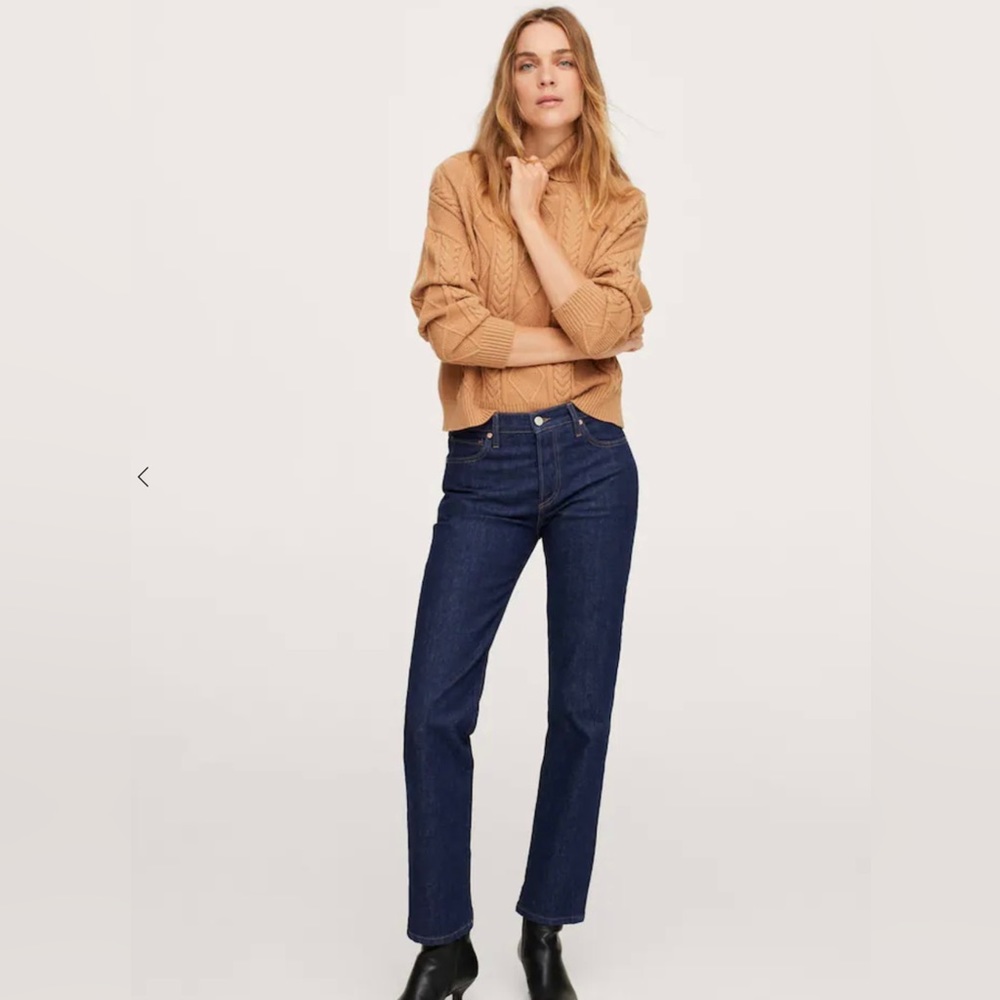 NEW Mango Mid-rise straight jean, size US4/EU36